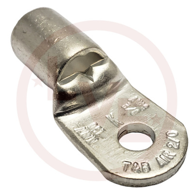 TERMINAL TUBULAR RING 2/0AN-3/0 AWG 5/16&quot; STUD NON-INSULATED TIN PLATED