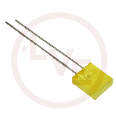 LED RECTANGULAR YELLOW DIFFUSED 588NM 20MA 2.1V