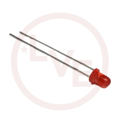 LED 3MM RED DIFFUSED 625NM 20MA