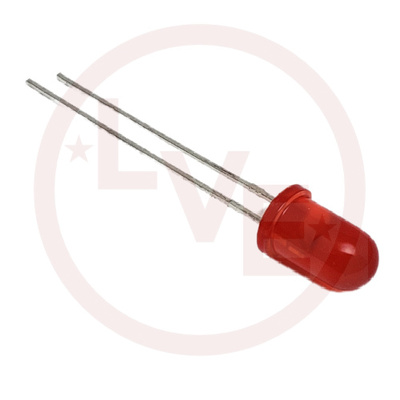 LED 5MM RED DIFFUSED 625NM 30MA 2.5V