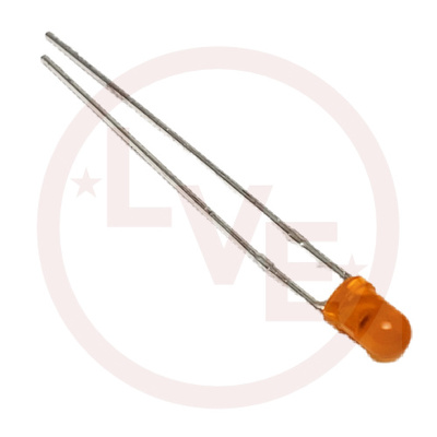 LED 3MM ORANGE DIFFUSED 627NM 20MA 2.5V