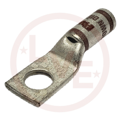 TERMINAL LUG COPPER COMPRESSION 2 AWG 3/8" STUD