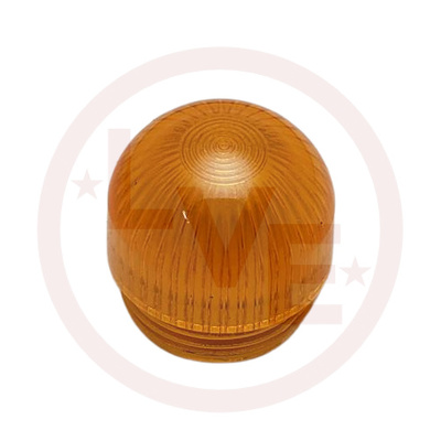 INDICATOR LENS CAP TRANSPARENT FLUTED DOME AMBER