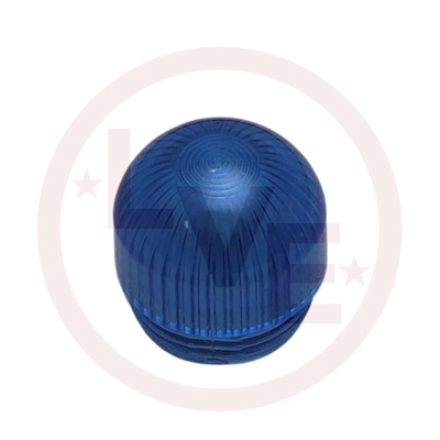 INDICATOR LENS CAP TRANSPARENT FLUTED DOME BLUE