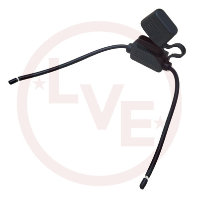 FUSEHOLDER IN-LINE W/CAP 20A 58VDC BLACK