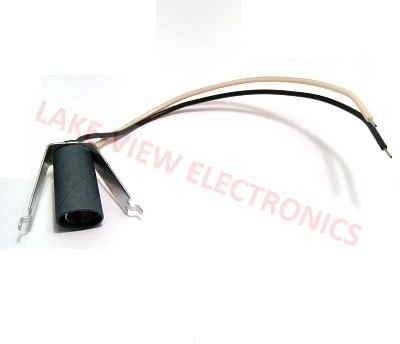 INDICATOR LAMP HOLDER 125V MINI BAYONET 6&quot; LEADS 0.813&quot; MNT HOLE