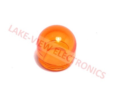 INDICATOR LENS CAP AMBER ROUND TRANSPARENT