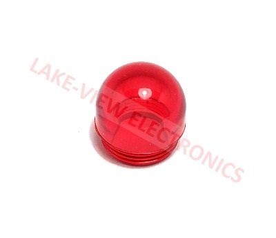 INDICATOR LENS CAP RED ROUND TRANSPARENT