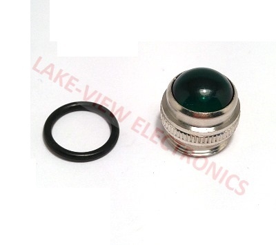 INDICATOR LENS CAP GREEN CONVEX