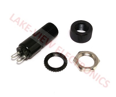 INDICATOR LAMP HOLDER 125V BLACK ANODIZE SOLD TABS 0.375&quot; MNT HOLE