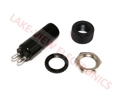 INDICATOR LAMP HOLDER 125V BLACK ANODIZE SOLD TABS 0.375" MNT HOLE