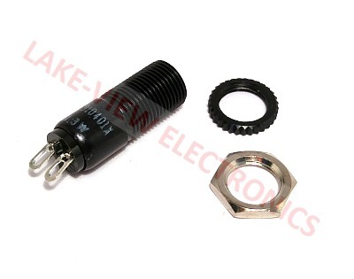 INDICATOR LAMP HOLDER 125V BLACK ANODIZE SOLD TABS 0.375&quot; MNT HOLE