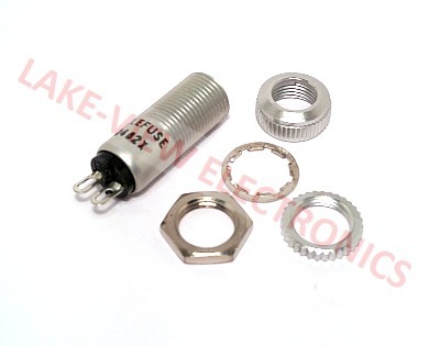 INDICATOR LAMP HOLDER 125V BLACK ANODIZE SOLD TABS 0.375&quot; MNT HOLE