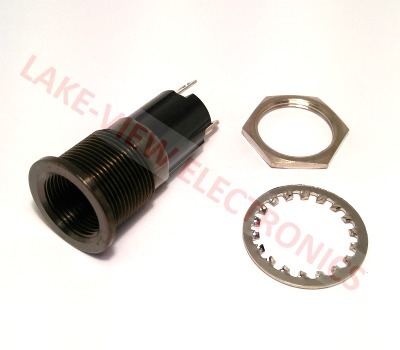 INDICATOR LAMP HOLDER 125V BLACK NICKEL SOLD TABS 0.691&quot; MNT HOLE