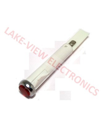 INDICATOR LAMP 125V RED NEON 0.125" Q.C. TERMINALS SNAP MNT