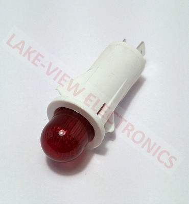 INDICATOR LAMP 250V RED NEON 0.187" Q.C. TERMINALS SNAP MNT