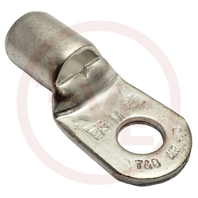 TERMINAL TUBULAR RING 4/0AN-250MCM 1/2&quot; STUD NON-INSULATED COPPER TIN PLATED