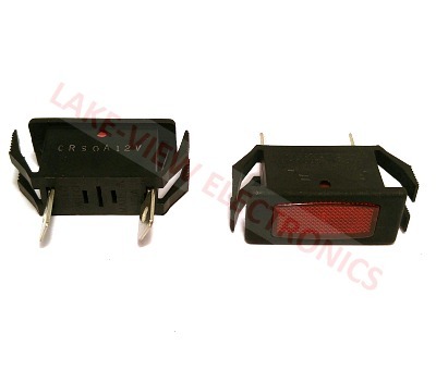 INDICATOR LAMP 12V RED INCAND 1/4" Q.C. TERMINALS SNAP MNT