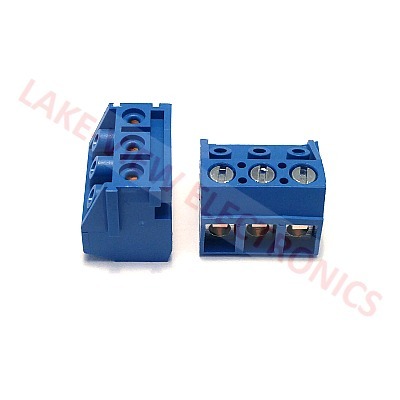 TERMINAL BLOCK PLUG 3POS 5P 90DEG BLUE