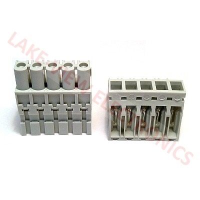 TERMINAL BLOCK 5POS 5.08P 90DEG IDC GREY