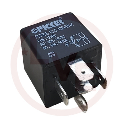 RELAY 12VDC 50A SPDT W/RESISTOR AUTO 5-TERMINAL