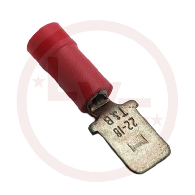TERMINAL QDC MALE 22-18 AWG .250 X .032 INSULATED RED TIN PLATED
