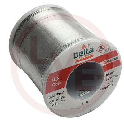 SOLDER 63/37 0.015"DIA 2.2% FLUX ROSIN CORE 1LB-SP