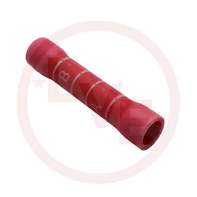 TERMINAL BUTT SPLICE 22-18 AWG VINYL INSULATED RED TIN PLATED