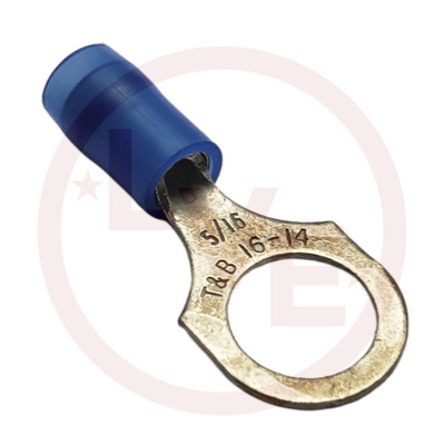 TERMINAL RING 18-14 AWG 5/16&quot; STUD INSULATED BLUE TIN PLATED