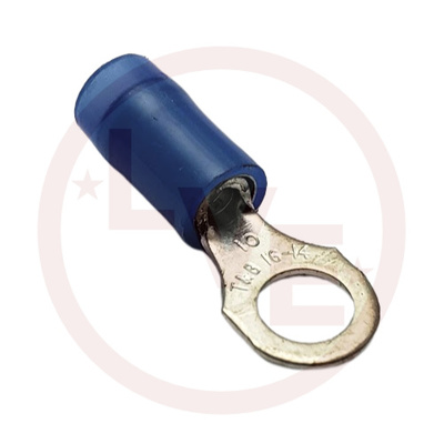 TERMINAL RING 18-14 AWG #10 STUD NYLON INSULATED BLUE TIN PLATED