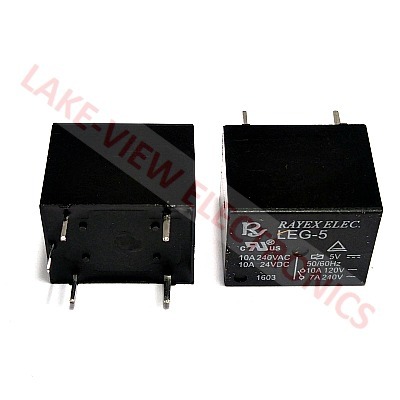 RELAY 5VDC 10A SPDT SEALED 0.36W COIL, 70 OHM MINI PCB RELAY