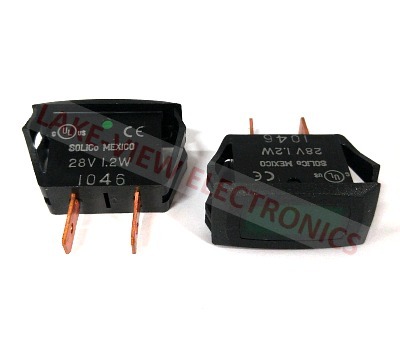 INDICATOR 28V GREEN INCAND 0.250&quot; Q.C. TABS PNL MT LIGHT