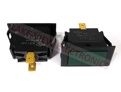 INDICATOR 14V GREEN INCAND 0.250&quot; Q.C. TABS PNL MT LIGHT