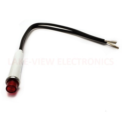INDICATOR 28V RED INCANDESCENT 6" WIRE LEADS PANEL MOUNT
