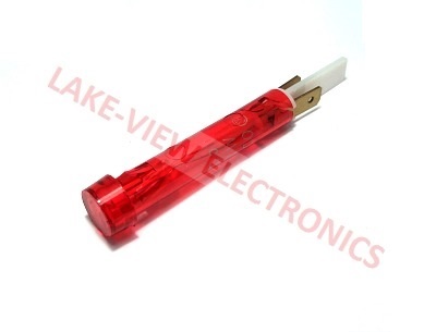 INDICATOR 14V RED INCAND 0.187" Q.C. TABS PNL MT LIGHT