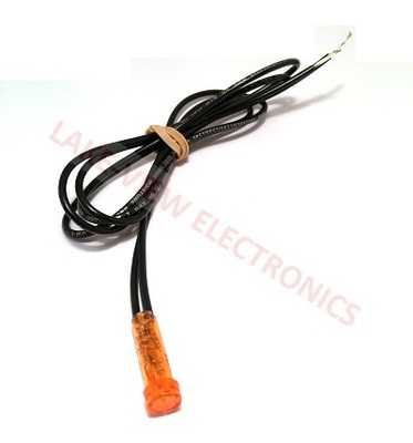 INDICATOR 125V AMBER NEON 27" LEADS PNL MT LIGHT