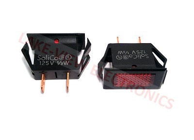 INDICATOR 125V RED NEON 0.250" Q.C. TABS PNL MT LIGHT