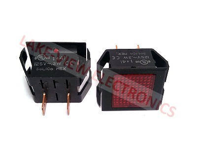 INDICATOR 125V RED NEON 0.250&quot; Q.C. TABS PANEL MOUNT LIGHT