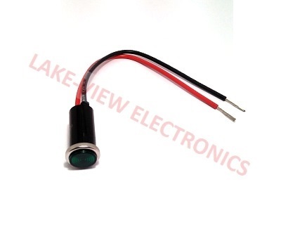 INDICATOR 28V GREEN LED 6" LEADS PNL MT LIGHT