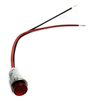 INDICATOR 28V RED LED 9" LEADS PNL LIGHT