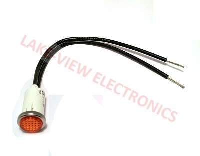 INDICATOR 125V AMBER NEON 6" LEADS PNL LIGHT