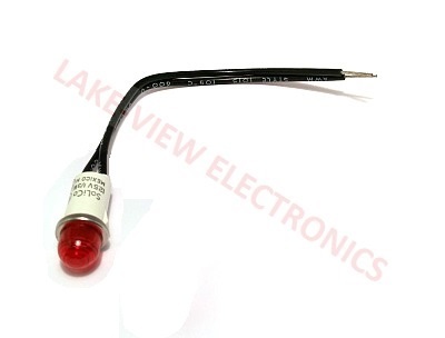 INDICATOR 125V RED NEON 6" LEADS PNL LIGHT