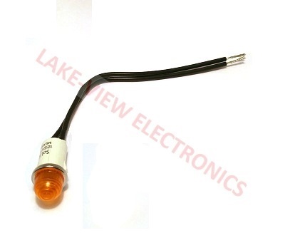 INDICATOR 125V AMBER NEON 6" LEADS PNL LIGHT