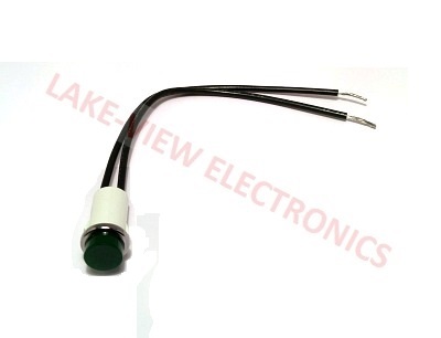 INDICATOR 125V GREEN NEON 6" LEADS PNL LIGHT