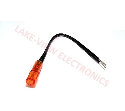 INDICATOR 125V AMBER NEON 6" LEADS PNL LIGHT