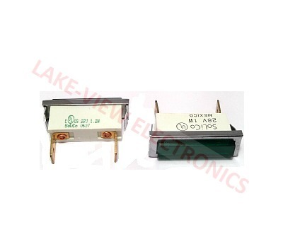 INDICATOR 28V GREEN INCAND 0.250" Q.C. TABS PNL LAMP