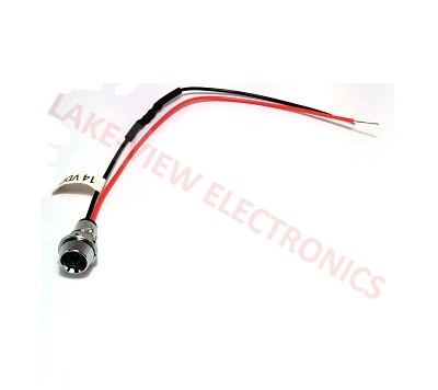 INDICATOR 14V GREEN LED 6&quot; LEADS