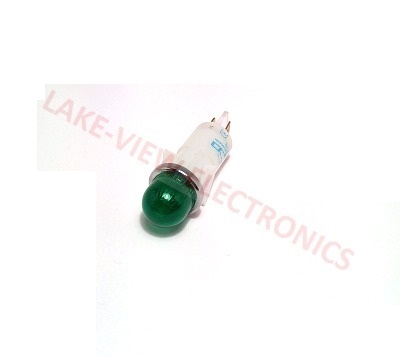 INDICATOR 28V GREEN LED 0.187&quot; Q.C. TABS PNL MNT