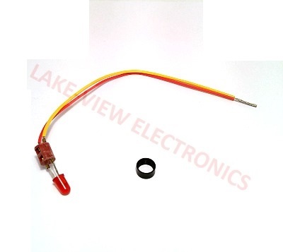 INDICATOR 28V RED LED 6" LEADS