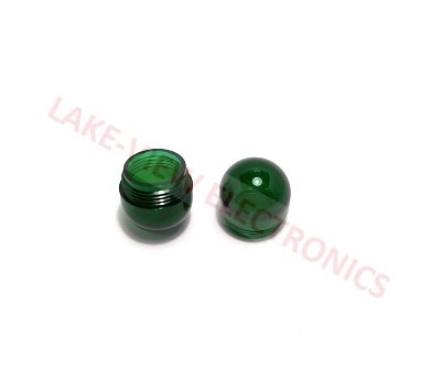 INDICATOR LENS CAP GREEN TRANSPARENT DOME